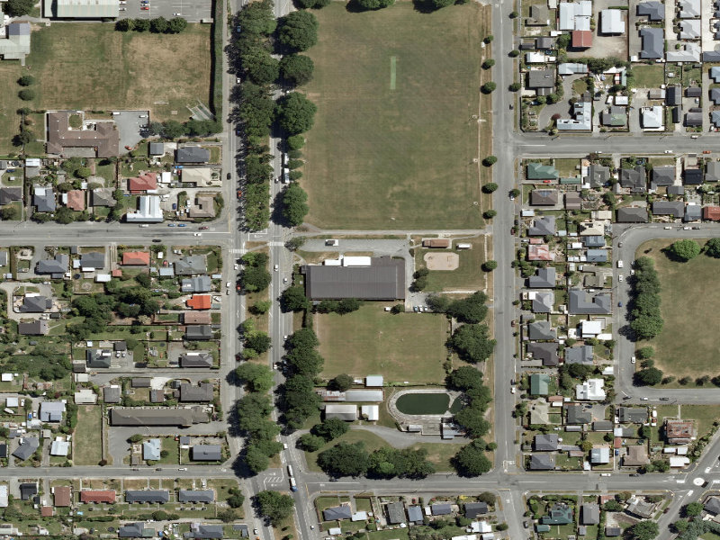 aerial view of Anzac Square and the ground around it