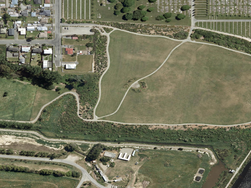 aerial view of Redruth Park and the ground around it