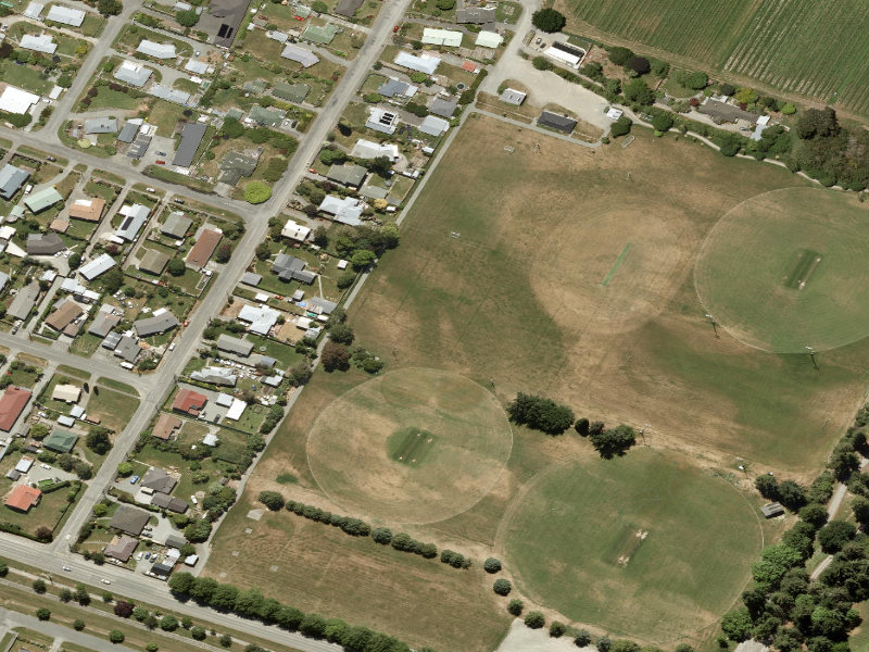 aerial view of Pleasant Point Domain and the ground around it