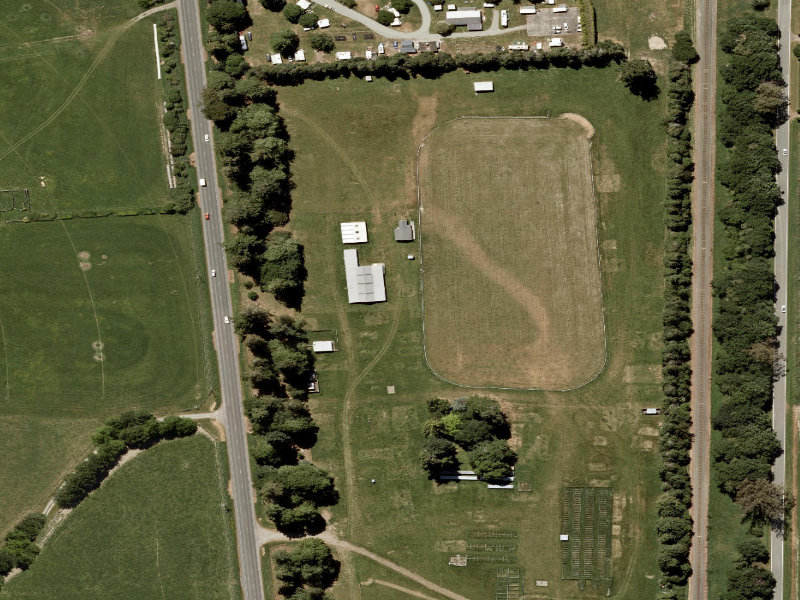 aerial view of Winchester Domain and the ground around it