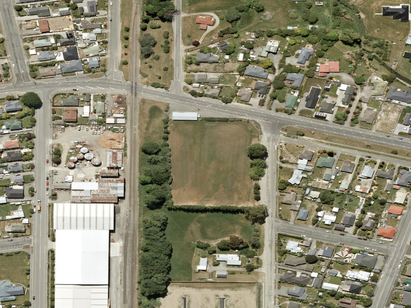 aerial view of Buzan Square and the ground around it