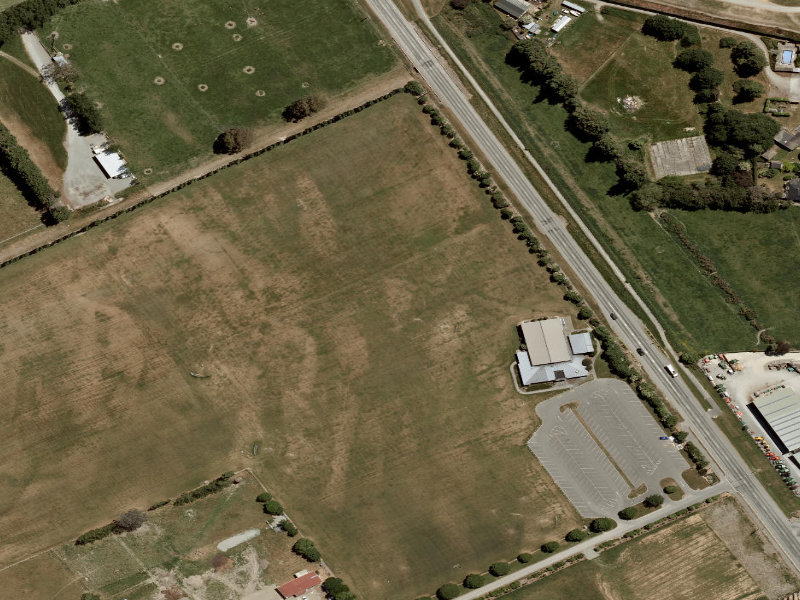 aerial view of Sir Basil Arthur Park and the ground around it
