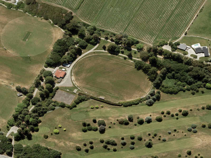 aerial view of Domain Oval And Tennis Courts and the ground around it
