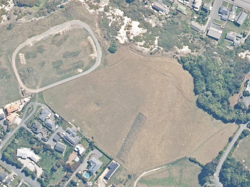 aerial view of Reserve, Kaikoura and the ground around it