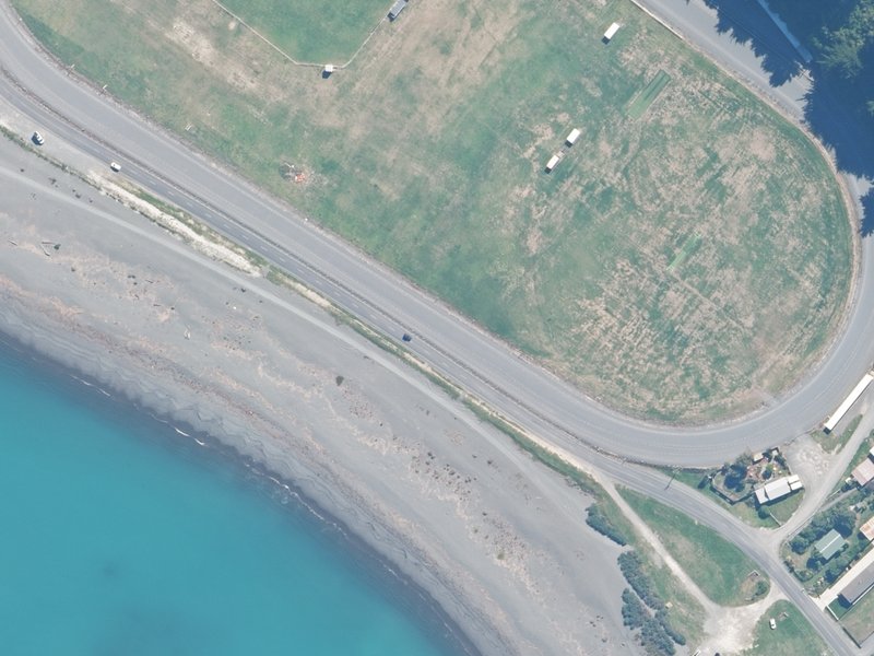 aerial view of Reserve, Kaikoura and the ground around it