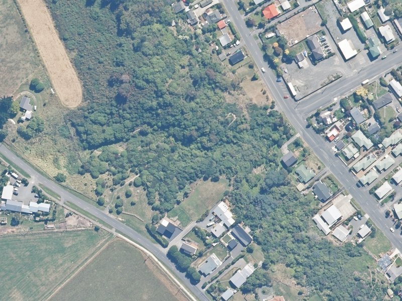 aerial view of Reserve, Kaikoura and the ground around it