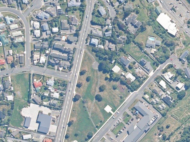 aerial view of Reserve, Kaikoura and the ground around it