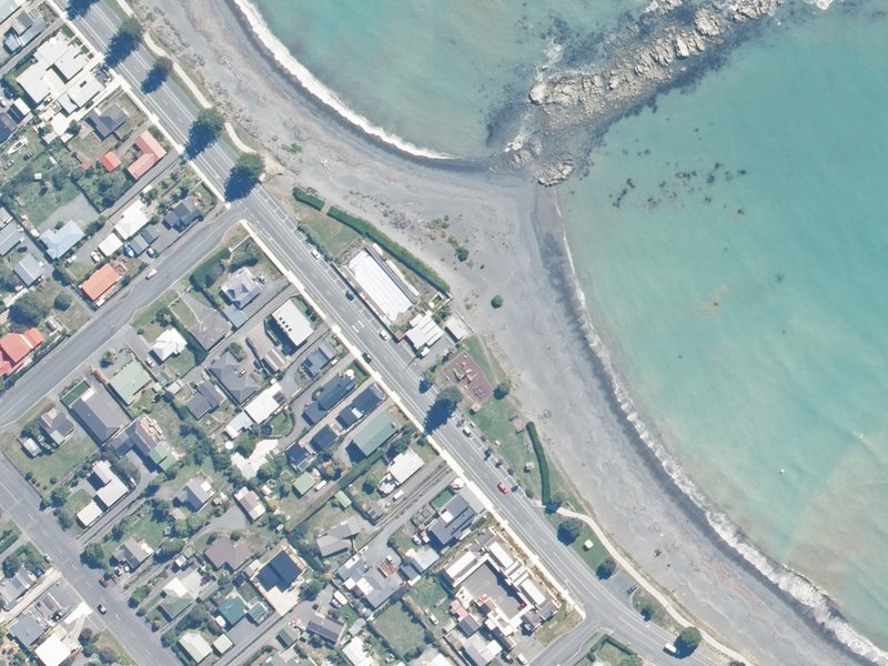 aerial view of Reserve, Kaikoura and the ground around it