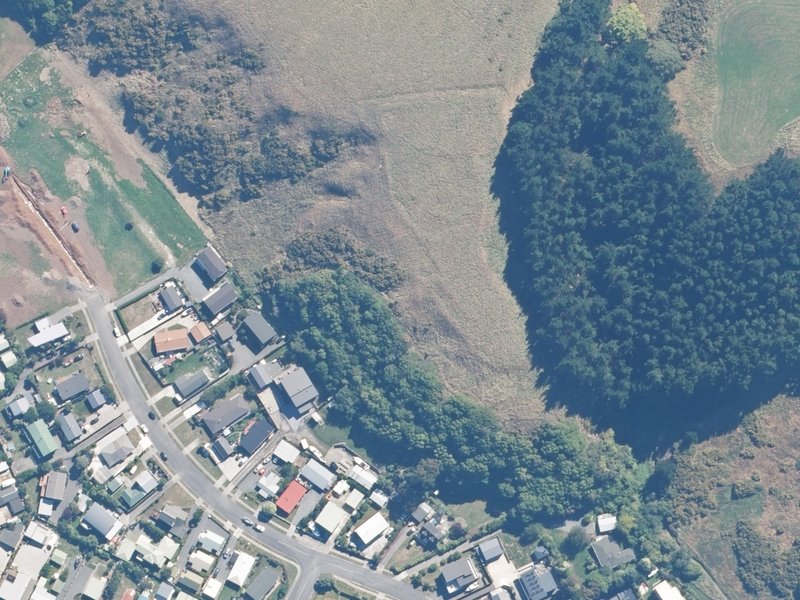 aerial view of Reserve, Kaikoura and the ground around it