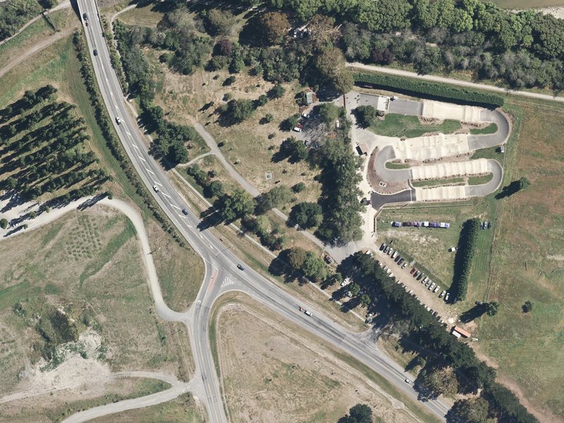 aerial view of Ashley Picnic Grounds and the ground around it