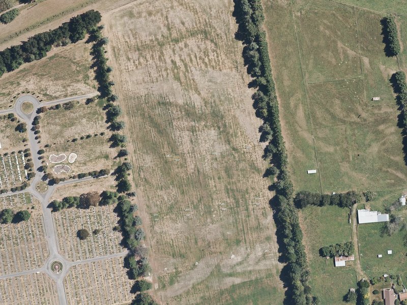 aerial view of Maria Andrews Park and the ground around it