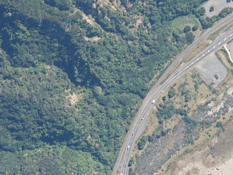 aerial view of Reserve, Kaikoura and the ground around it