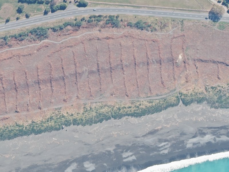aerial view of Reserve, Kaikoura and the ground around it