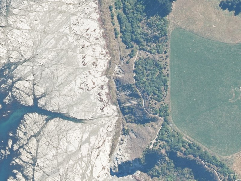 aerial view of Reserve, Kaikoura and the ground around it