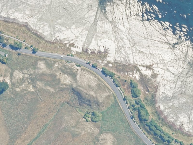 aerial view of Reserve, Kaikoura and the ground around it