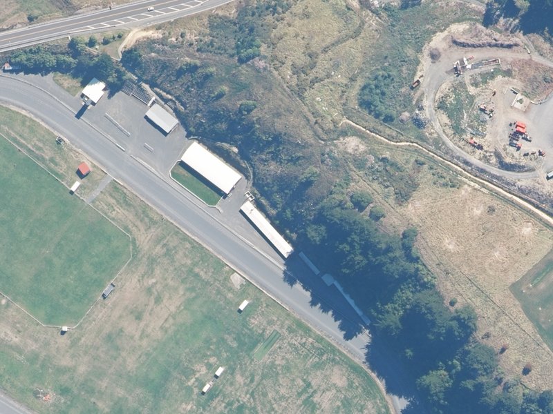 aerial view of Reserve, Kaikoura and the ground around it