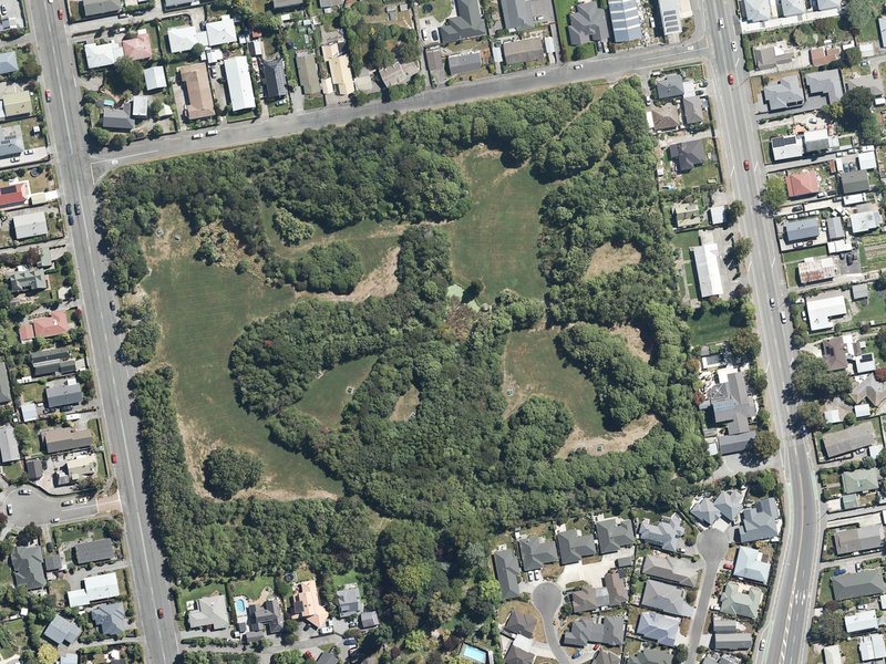 aerial view of Matawai Park and the ground around it