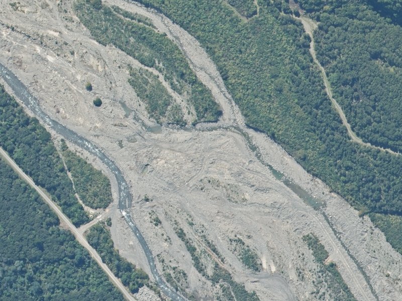 aerial view of Reserve, Kaikoura and the ground around it