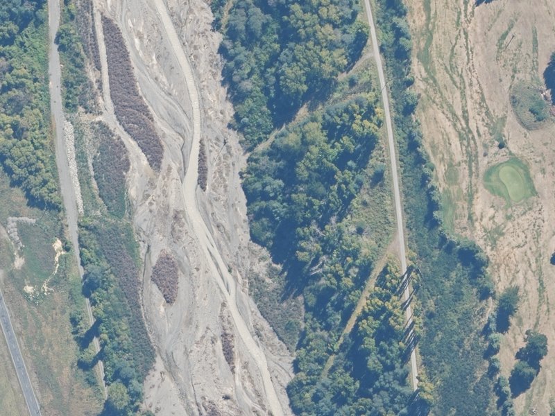 aerial view of Reserve, Kaikoura and the ground around it