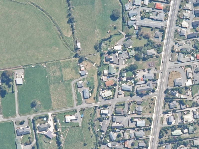 aerial view of Reserve, Kaikoura and the ground around it