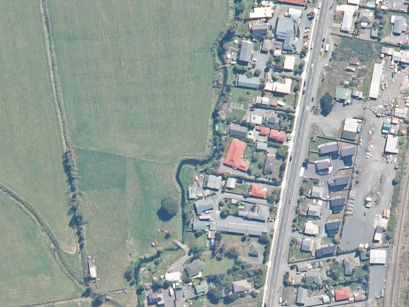 aerial view of Reserve, Kaikoura and the ground around it