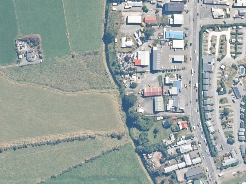 aerial view of Reserve, Kaikoura and the ground around it