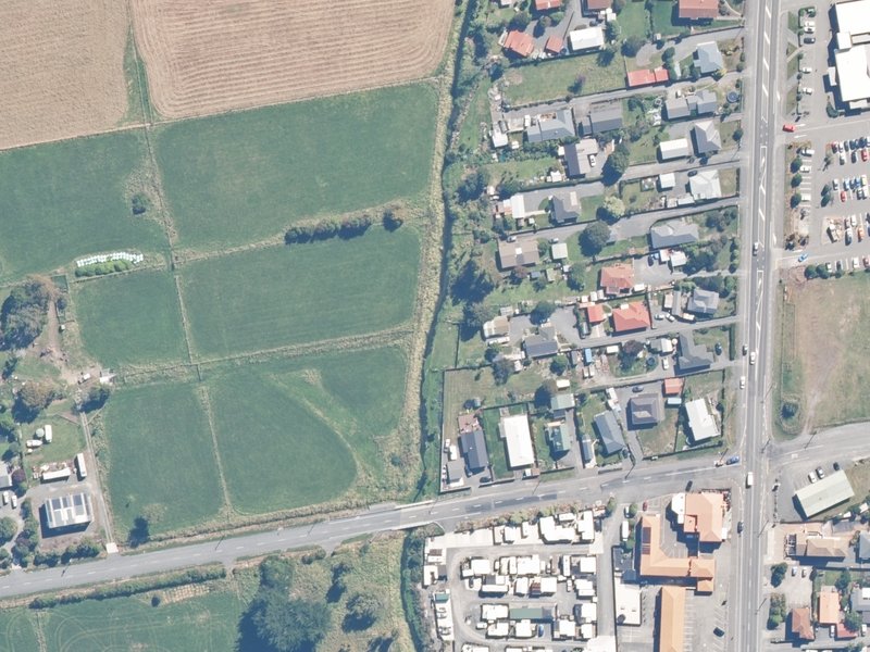 aerial view of Reserve, Kaikoura and the ground around it