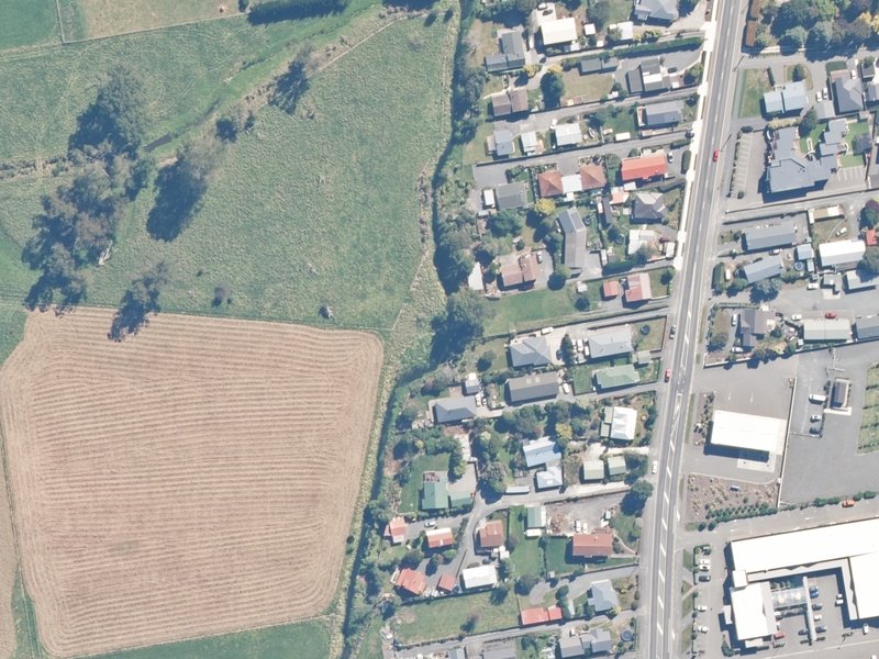 aerial view of Reserve, Kaikoura and the ground around it