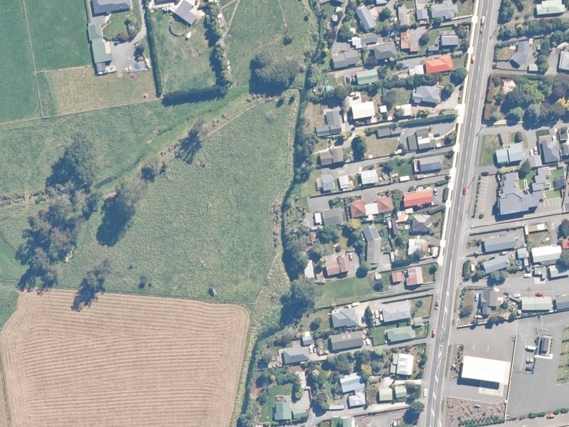 aerial view of Reserve, Kaikoura and the ground around it