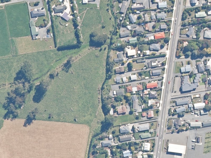aerial view of Reserve, Kaikoura and the ground around it