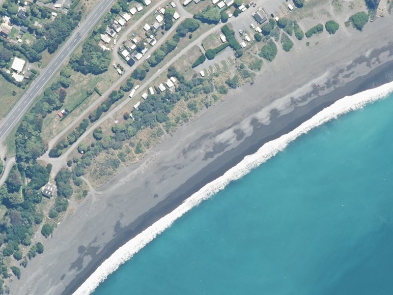 aerial view of Reserve, Kaikoura and the ground around it