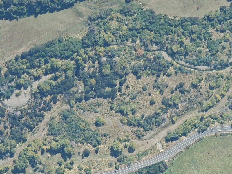 aerial view of Reserve, Kaikoura and the ground around it