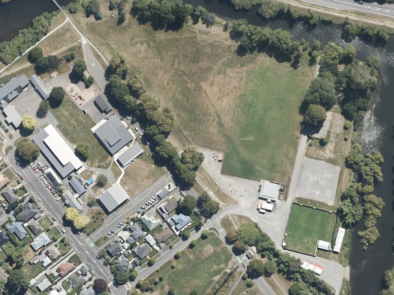 aerial view of Murphy Park and the ground around it