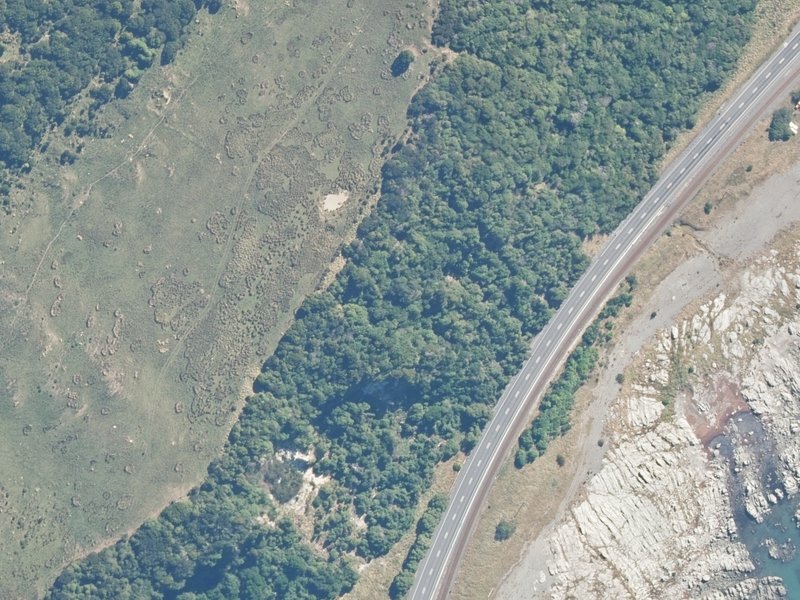 aerial view of Reserve, Kaikoura and the ground around it