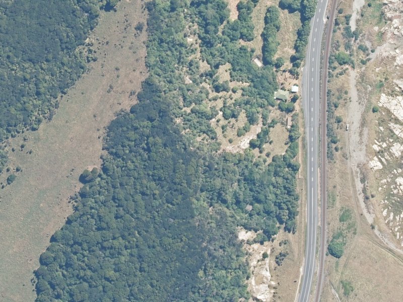 aerial view of Reserve, Kaikoura and the ground around it