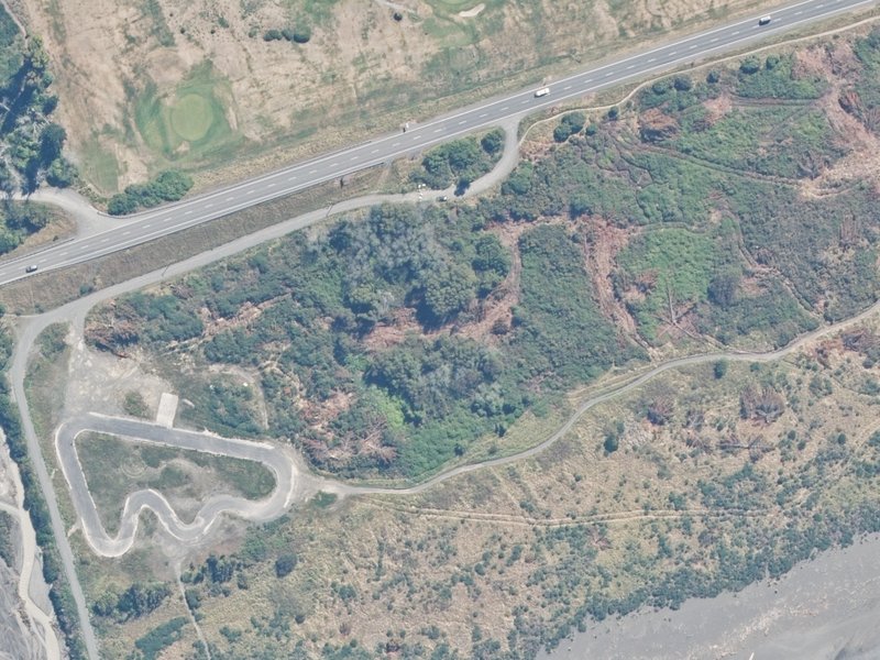 aerial view of Reserve, Kaikoura and the ground around it