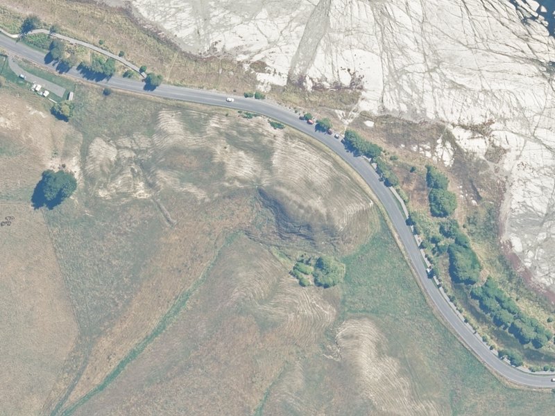 aerial view of Reserve, Kaikoura and the ground around it