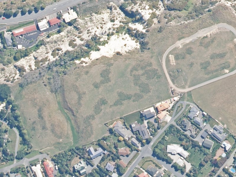 aerial view of Reserve, Kaikoura and the ground around it