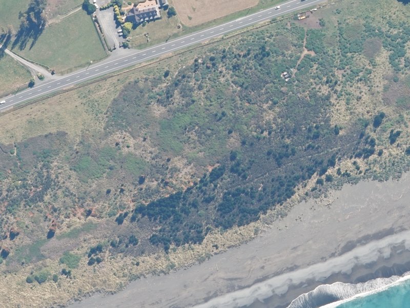 aerial view of Reserve, Kaikoura and the ground around it