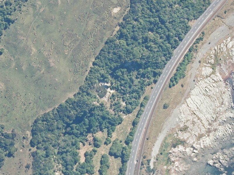 aerial view of Reserve, Kaikoura and the ground around it