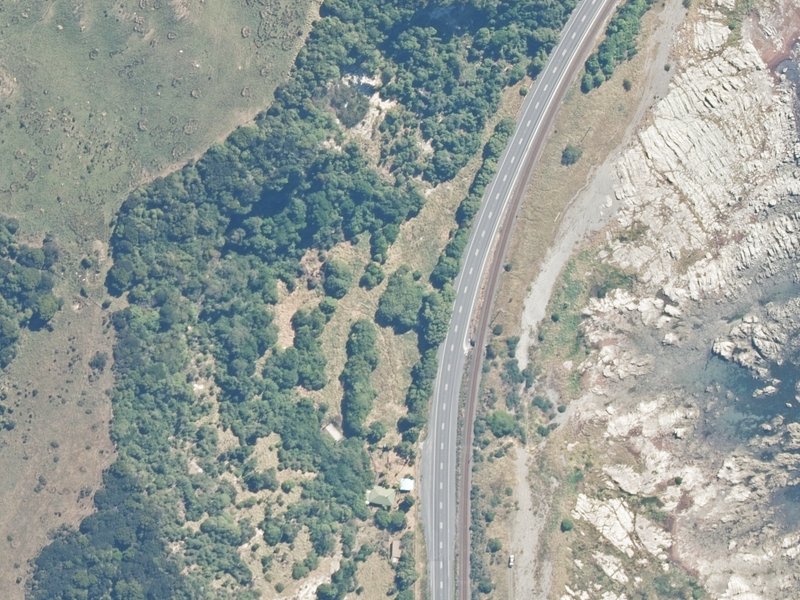 aerial view of Reserve, Kaikoura and the ground around it