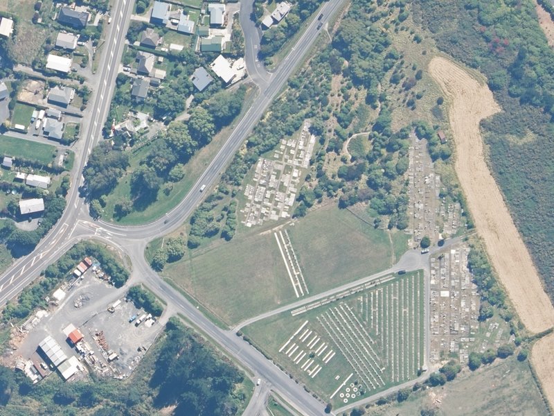 aerial view of Reserve, Kaikoura and the ground around it