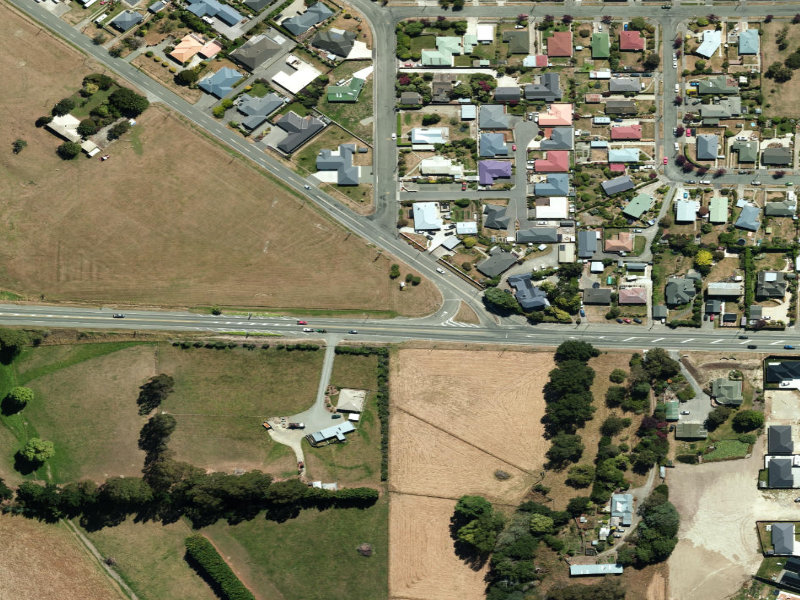 aerial view of Weston Turnoff Plots and the ground around it