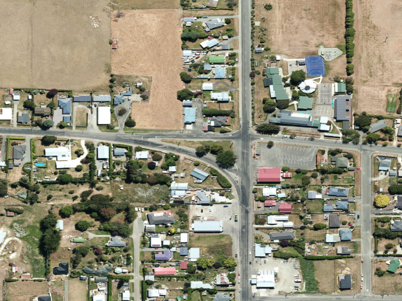aerial view of Weston Traffic Islands and the ground around it