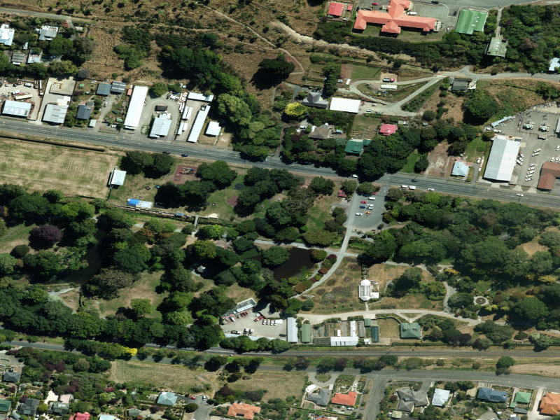 aerial view of Playground Public Gardens and the ground around it