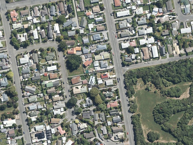 aerial view of Oak Tree Reserve Ped Accessway and the ground around it