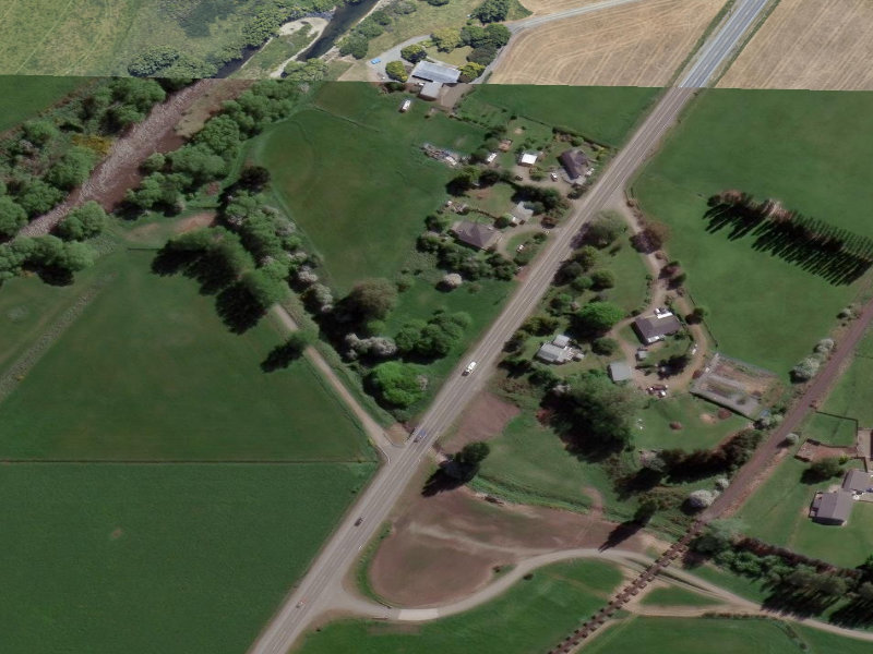 aerial view of Soldiers Memorial Reserve and the ground around it