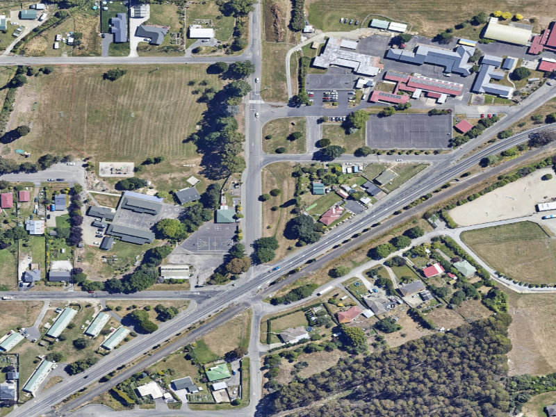 aerial view of Palmerston Railway Reserve and the ground around it