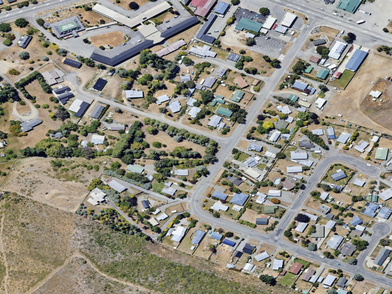 aerial view of Parklane Reserve and the ground around it