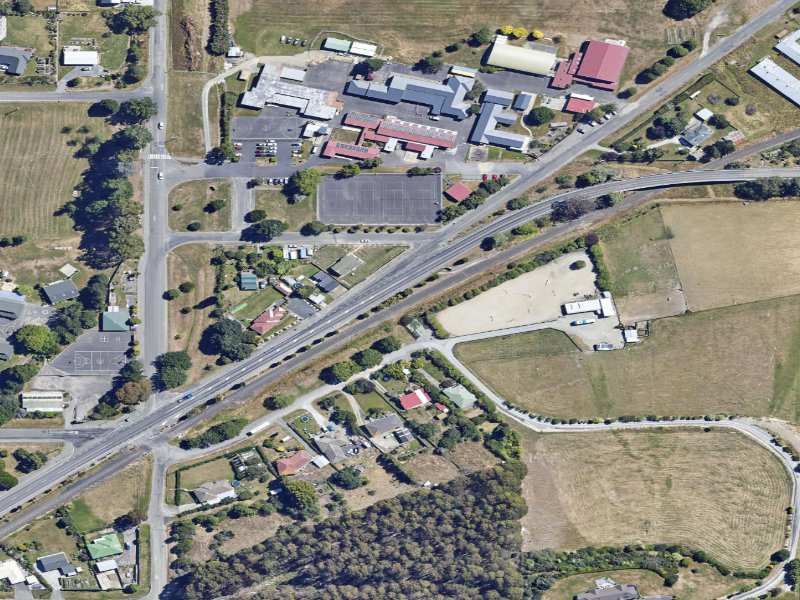 aerial view of Palmerston Railway Embankment and the ground around it